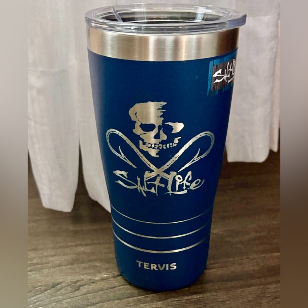 TERVIS On The Go Stainless Steel Tumbler,slide top,Logo,8 hrs.hot/24 hrs.cold